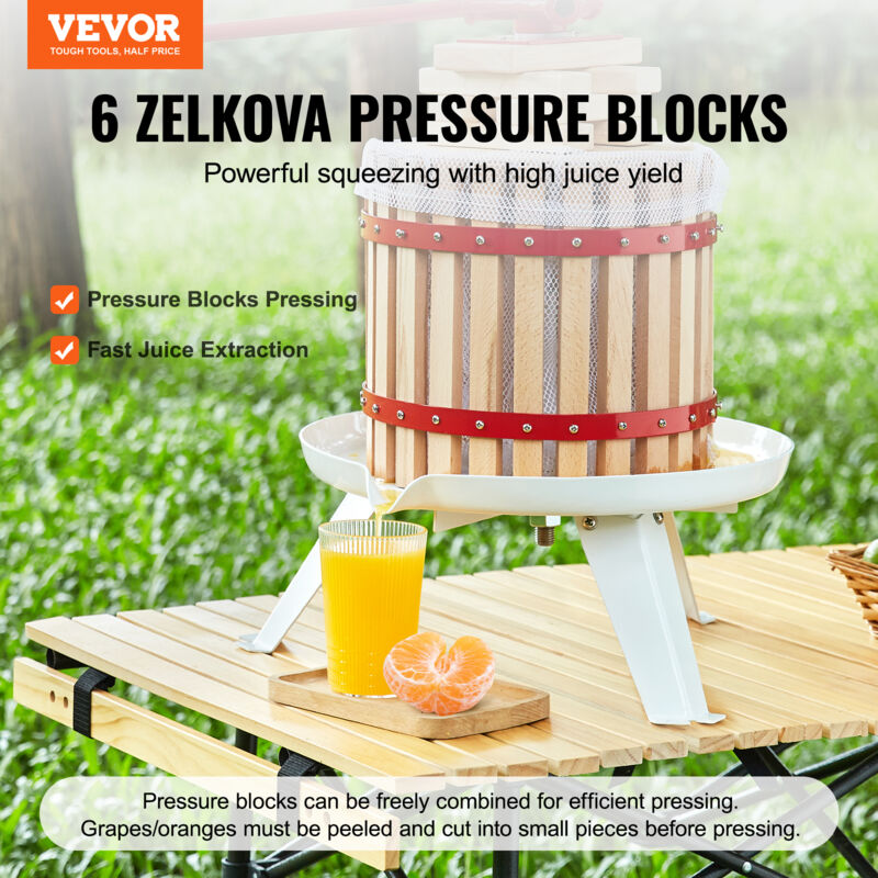 Presse à Fruits Et Baies Buri 12L - Presse Traditionnelle Pour Jus, Vin Et Purée Sans Électricité