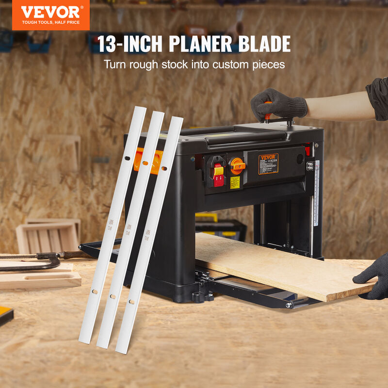 VEVOR Raboteuse à Bois 30,1x33 cm Raboteuse Stationnaire 15 A 2000 W Rabot  d'Épaisseur Automatique Électrique Deux Lames Acier Rapide 23500 tr/min  Faible Bruit pour Bois Dur et Tendre