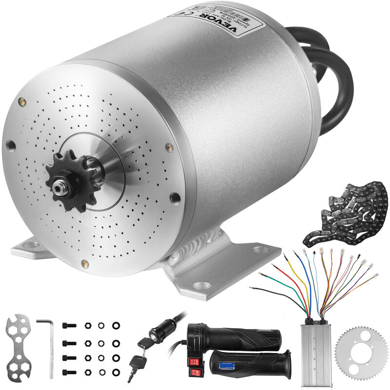 Moteur électrique 1000W 36V MY1020 - Pour Scooter, Quad Ou Go-kart - Entraînement Par Chaîne 25H-11T