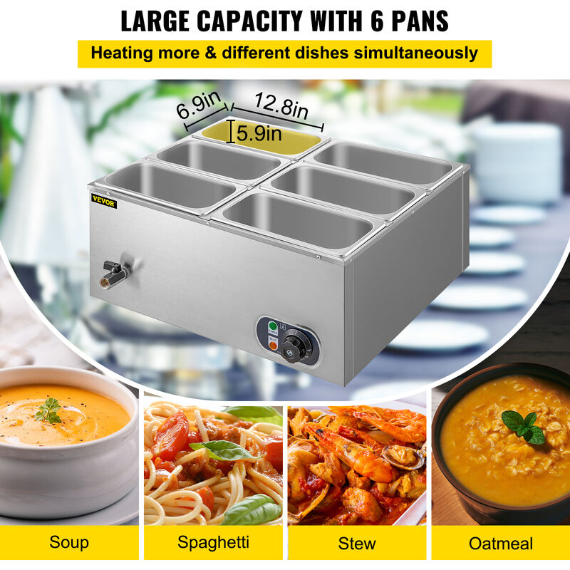 Casserole électrique 1300W Hot Pot Soup Pots avec couvercle