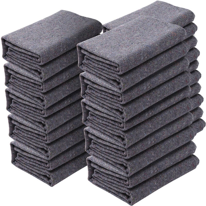 VEVOR Couvertures de Demenagement de Meubles 1829x1372 mm Lot de 12 Grandes Couvertures de Protection deEmballage Robustes en Coton Recycle pour Proteger Meubles Planchers Appareils Electromenagers