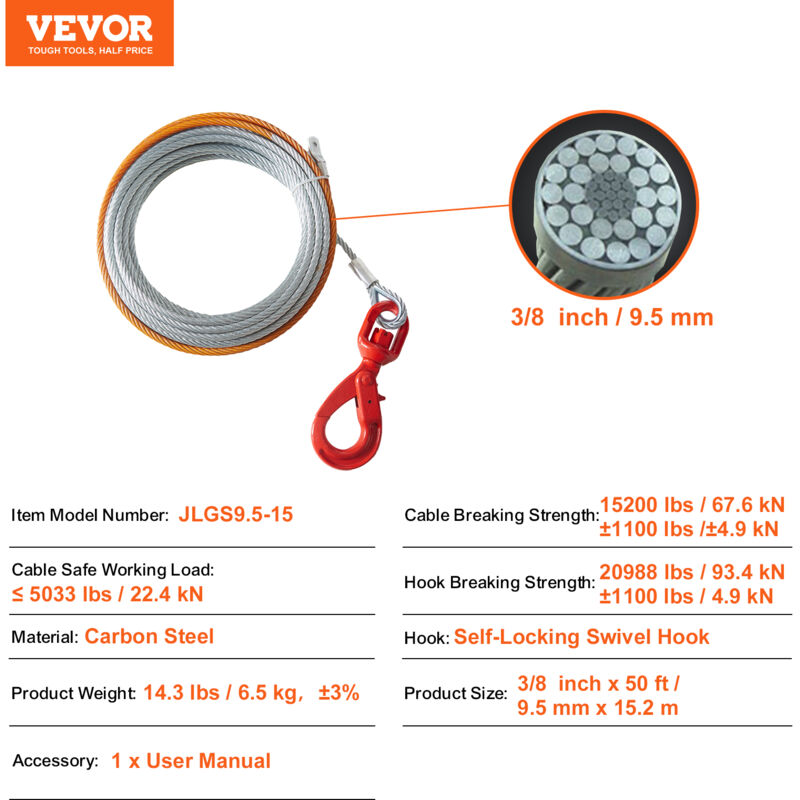 Avis Sur Corde En Polyester Double Tresse 11,1 Mm X 61 M Resistance 3810 Kg P 010613710220