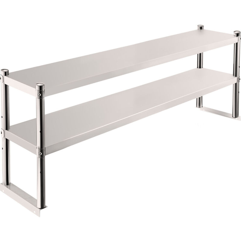 Table De Travail VEVOR Acier Inoxydable 35,6 X 61 X 86,4 Cm - 2 Étagères Réglables Cuisine Restaurant