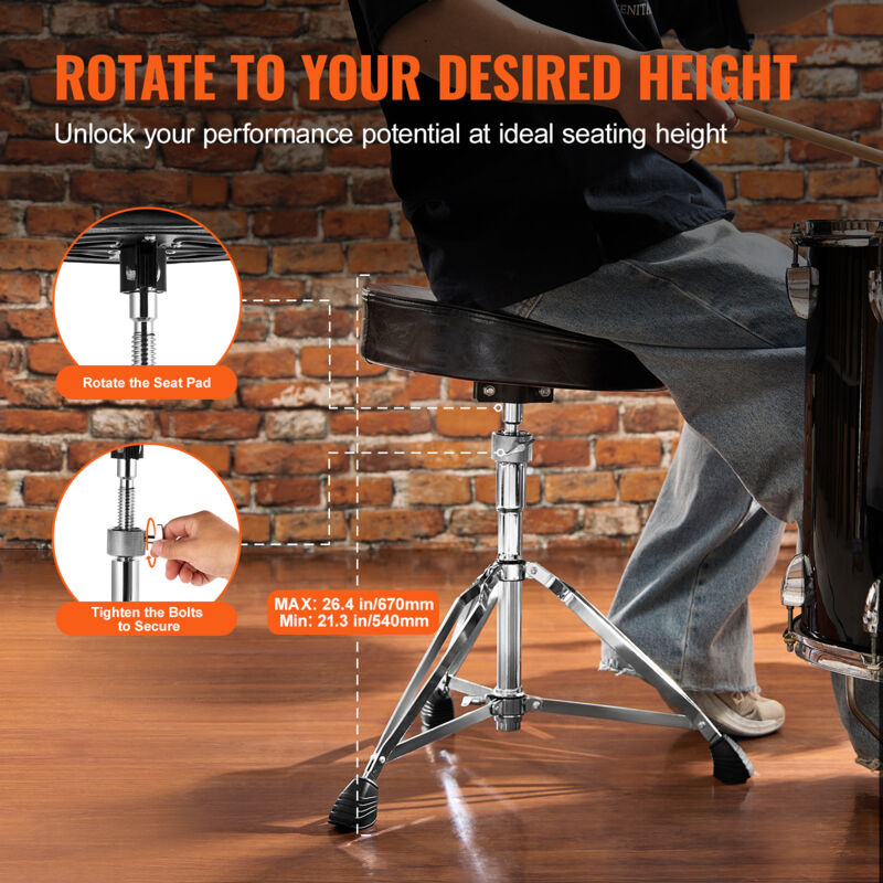 Base De Rechange Tabouret Batterie | Support Trône Percussions Plastique Stable Léger