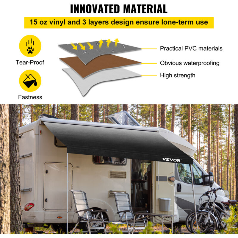 Campout Bâche de Toit pour Caravane et Camping-car 8,50 x 3,00 m - Demi