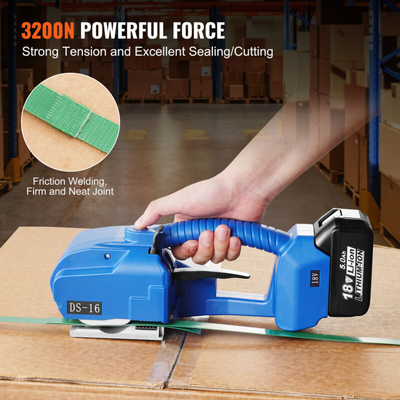 Machine De Cerclage électrique Portable - Pour Sangles PP/PET - Avec écran LCD Et Batteries