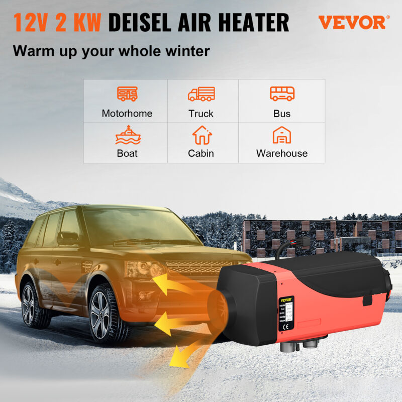 Chauffage Diesel 8KW Rapide 12V/24V Pour Camping-car, Bateau | Chauffage En 10 Min, Minuterie, Faible Bruit
