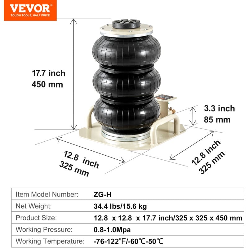 4x chandelles 3T 3000kg chandelles ensemble avec voiture en caoutchouc SUV