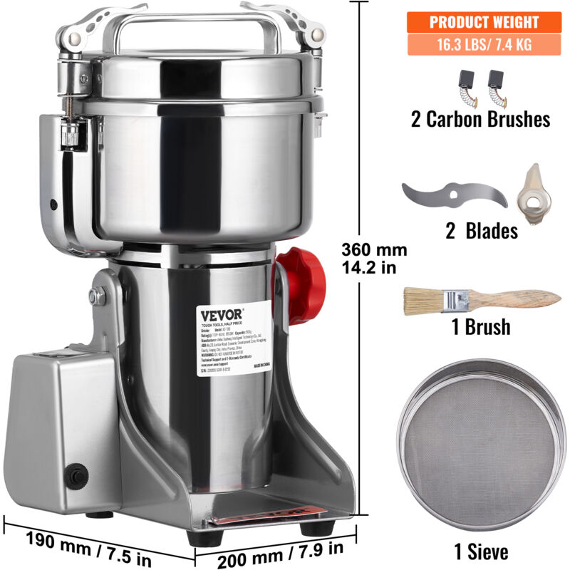 Grinder Plastique 60mm - 2 Pièces Avec Stockage - Broyeur Herbes, Épices - Bleu Et Noir