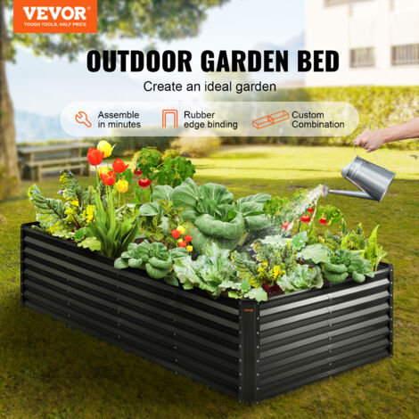 Jardinière Rectangulaire En Résine – 50x19x15 Cm – Gris Foncé – Pour Balcon, Terrasse – Drainage Intégré – Léger Et Durable - 4