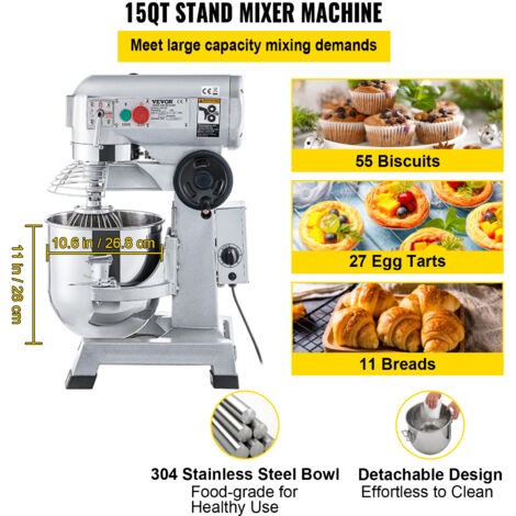 Robot Pâtissier – Mélangeur Culinaire 500W, 3.5L, 5 Vitesses – Générique, Neuf