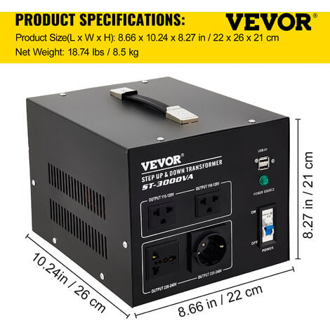 VEVOR Convertisseur Pur Sinus DC à AC 220V, Convertisseur de Tension avec  Commutation au Réseau, Onduleur à Onde Sinusoïdale Pure 600W,  Automatisation élevée Technologie MPPT IP65 Appareil électrique