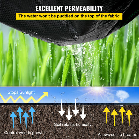 Revêtement de sol en PP/PE tissé anti-herbe perméabilité pour
