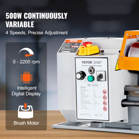 Tour à Métaux De Précision VEVOR 750W - 220x750mm - Vitesse Variable 50-2250 Tr/min - Pour Tournage, Perçage, Filetage