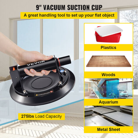 Ventouses De Levage Forte Aspiration - 2 Ventouses 20 Cm Avec Boîte, Capacité 200 Kg Pour Verre, Carrelage, Marbre
