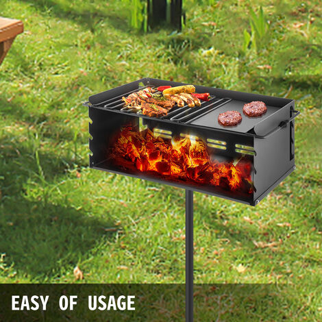 Barbecue électrique - Klarstein Grillmeile 4400 - 2x2200W Plaque - surface  nervurée