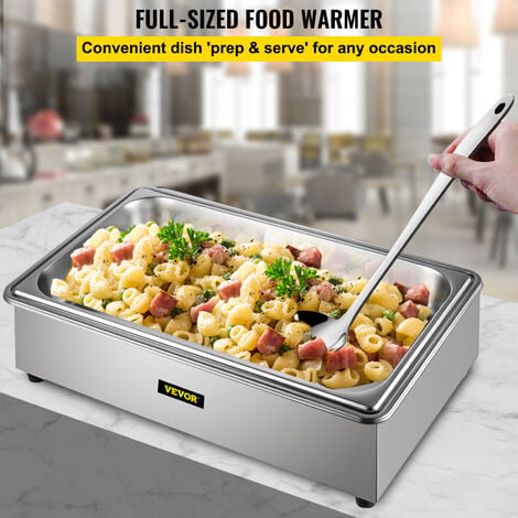 VEVOR Chauffe-Plat Lot de 6 Bacs 7,5 L Buffet Chauffant avec 12  Porte-Combustible Réchaud Inox Alimentaire Récipient Maintient au Chaud  pour Servir Buffet en Libre-Service Hôtel Traiteur Restauration