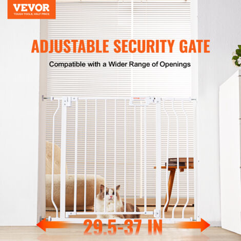 Barrière De Sécurité Extensible VEVOR 75-99 Cm - Hauteur 76 Cm Avec Fermeture Automatique Pour Enfants Et Chiens