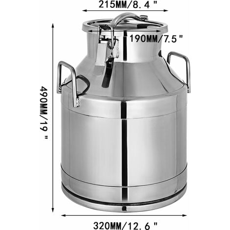 Bidon à lait bidon de transport inox de 10 à 20 litres