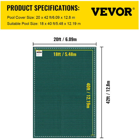Protection Piscine Pour Piscine Rectangulaire 6 X 12 M Bâche
