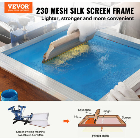 Cadre De Sérigraphie En Aluminium 27x39cm Avec Toile 47T/120 Mesh - Pour Impression Manuelle Ou Machine - EsportsMJJ