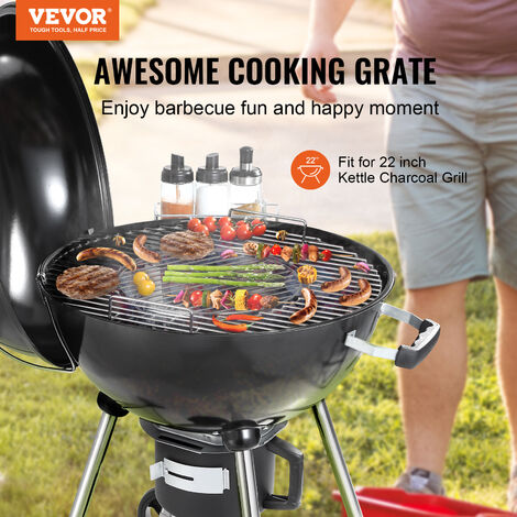 Grille Barbecue Ronde En Fonte Wiltec – Diamètre 45 Cm, Épaisseur 0,8 Cm, Vernis Émaillé, Pour Charbon, Gaz