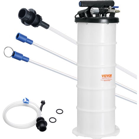 VEVOR Extracteur de Fluide 6,5 L Pompe a Vide deAspiration Vidange Huile Moteur Pneumatique/Manuel avec Jauge et Tuyau deAspiration Changement deHuile pour Evacuation des Fluides Automobiles sous Vide
