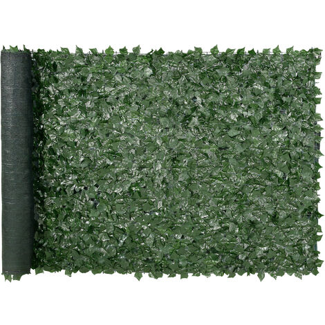 VEVOR Haie Artificielle Lierre 99 X 401 Cm – Brise-Vue Ultra Réaliste, Clôture Intimité En Feuilles Denses Pour Jardin, Balcon, Terrasse