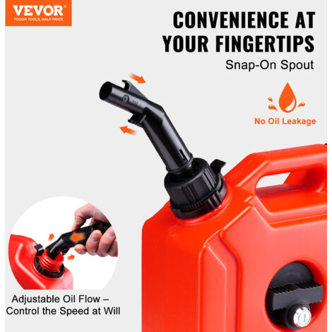 Bidon Essence Métal 10L Professionnel Avec Bec Verseur - Jerrican Carburant Essence Diesel Vert Armée