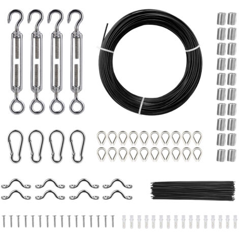 2 Fils En Acier Inoxydable De 2 M Pour Suspension - Support Jusqu'à 30 Kg, Pour Cadres, Miroirs, Vêtements - 8