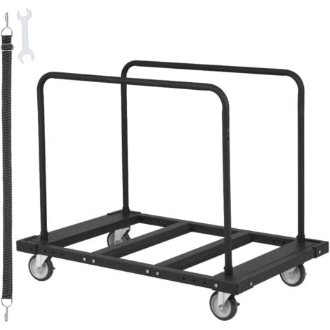 VEVOR Chariot Porte-plaques de Platre 816 kg Chariot Porte-Panneaux pour Cloisons Seches 1150x740 mm avec Roues Pivotantes 360° Manutention Planches pour Bois de Construction, Garage, Maison, Entrepot