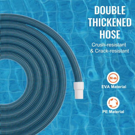 VEVOR Tuyau Piscine Robuste 1-1/2 X 30 Pieds - Tuyau Aspiration Piscine Hors Sol Et Creusée