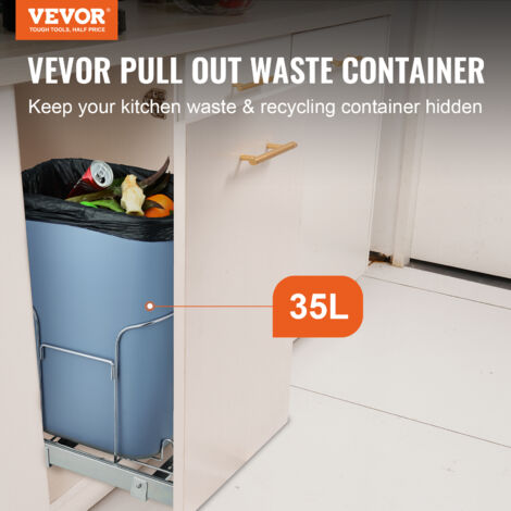 Poubelle Coulissante sous Évier et sous Plan 2x43,4 L, Collecteur de Déchets avec Système Coulissant en Métal à Fermeture Douce, Système de Tri Sélectif Placard Meuble Bas, Cuisine, Gris | FR Poubelle Coulissante sous Évier et sous Plan 2x43,4 L, Collecteur de Déchets avec Système Coulissant en Métal à Fermeture Douce, Système de Tri Sélectif Placard Meuble Bas, Cuisine, Gris | FR