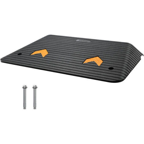 Paire De Rampe De Seuil En Caoutchouc - Hauteur 2 Pouces (5 Cm) - Capacité 6600 Lbs - Pour Accès Voiture/Fauteuil