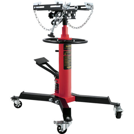 Cric De Transmission Hydraulique 0,5T VEVOR - Plage 85-170 Cm, 4 Roulettes, Plateau Réglable - Pour Voiture Et Camionnette