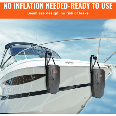Lot De 4 Pare-Battages Gonflables Bleu 58,5x16,5 Cm - Protection Bateau PVC Avec Pompe - Pare-Chocs Marins