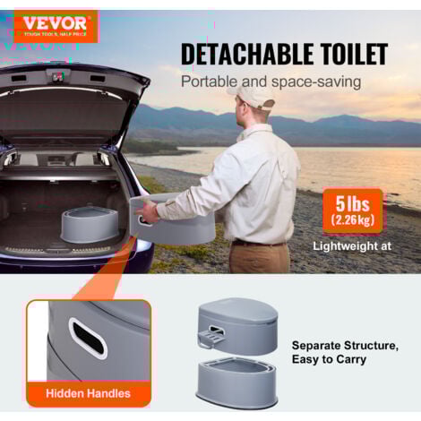 Astis Toilette Portable Camping, Toilette Camping Pliables, WC