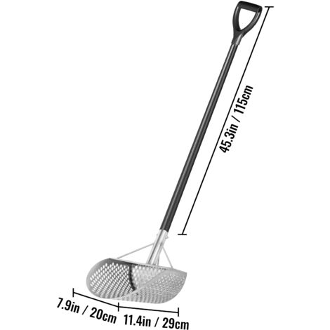 FBANG Pelle à Sable Longue Pour Détecteur De Métaux - Acier Inox, Manche Antidérapant | Parfaite Pour La Plage, La Chasse Au Trésor Et Le Travail Sous-Marins - 2