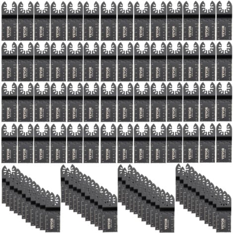 VEVOR Kit Scie a Outil Oscillant 45 - 47 HRC Lame Outil Multifonction Oscillante Lame de Scie de 34,92 mm Lame de Scie Oscillante 100 PCS Coupe Precise et Rapide pour Faciliter le Processus de Coupe