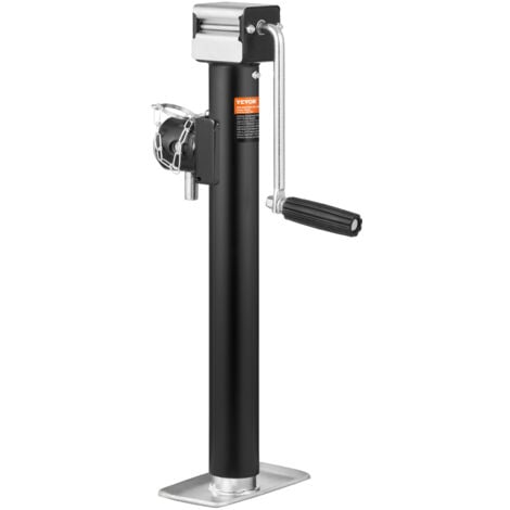 VEVOR Cric de Remorque, Support Cric Remorque a Souder Capacite de Charge 2268 kg avec Manivelle pour Soulever le Remorque de Camping-car, Remorque a Chevaux, Remorque Utilitaire, Remorque de Yacht