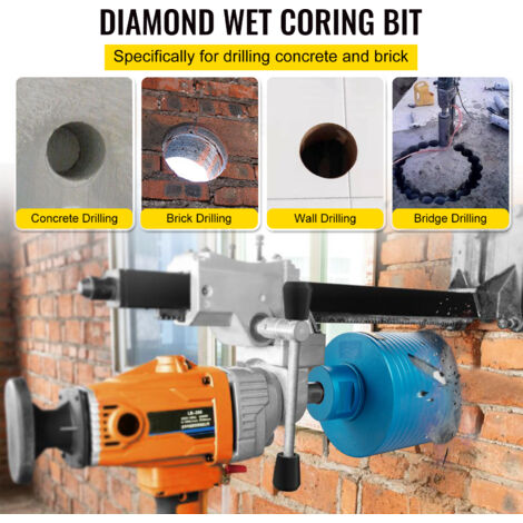 Couronne Diamant Pour Carotteuse Forage à Sec Et Humide Trépan Diamant 63 Mm Maçonnerie Béton