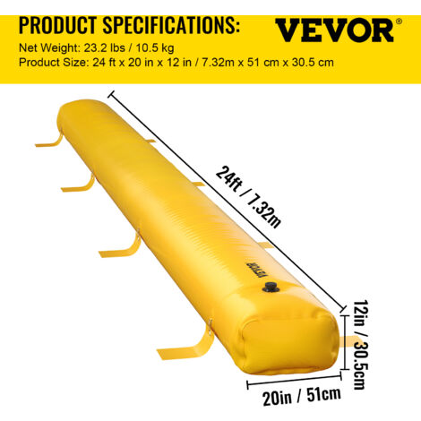 Barriere Antiallagamento VEVOR - 10 Sacchetti Autoattivanti, 5 Piedi X 6 Pollici, Con Secchio