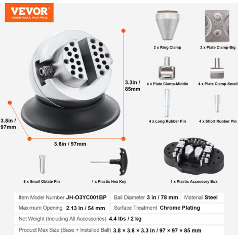 Étau à Bille De Gravure Pour Bijoux - 2 Pouces (32 Pièces) - Outil De Sertissage Et Réglage