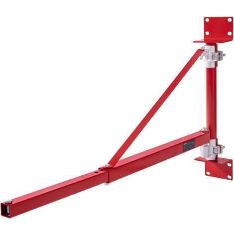 VEVOR Bras de support de palan electrique, capacite de charge 300 kg, bras pivotant support de palan avec poteau, cadre de palan acier, bras de levage de palan deechafaudage 180° pour atelier