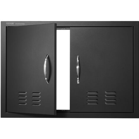 VEVOR Porte Accès Barbecue Double 762x533 Mm Acier Inoxydable - Îlot Extérieur