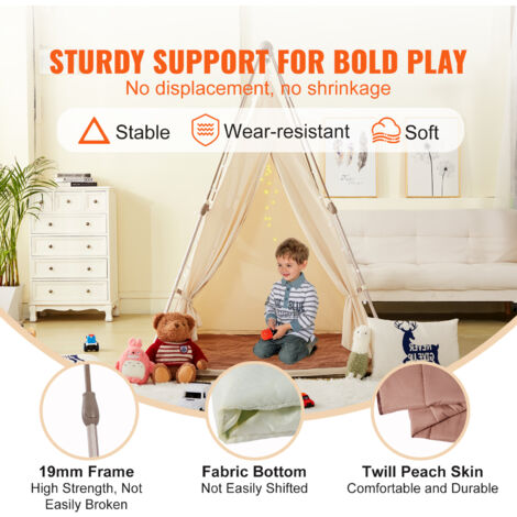 Tente pour enfants - VEVOR - Tente de jeu pour enfants cabane pour 1 à 5 ans tout-petits lampe