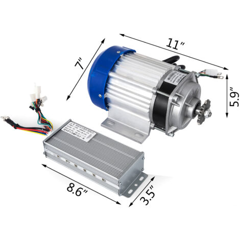 1600w Moteur à Courant Continu Sans Balai 48v Dc Bobines De Cuivre Pur 3900prm | FR