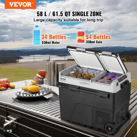Mini Réfrigérateur Voiture 35L 12V/220V - Chauffage Et Refroidissement, Portable Avec Roues Et Poignée