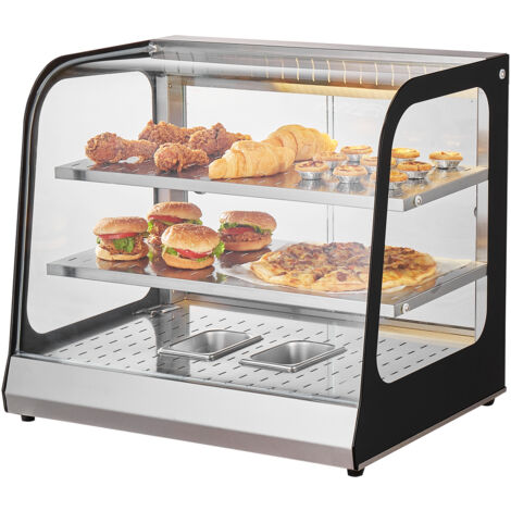 Chauffe-plats électrique 3 Niveaux 800W - Inox, Température Réglable Numérique, Pour Resto, Boulangerie, Snacks - 11