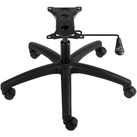 Base De Chaise De Bureau Robuste 2500lb - Pied Métallique Renforcé Noir - Roulettes Universelles - Grande Stabilité